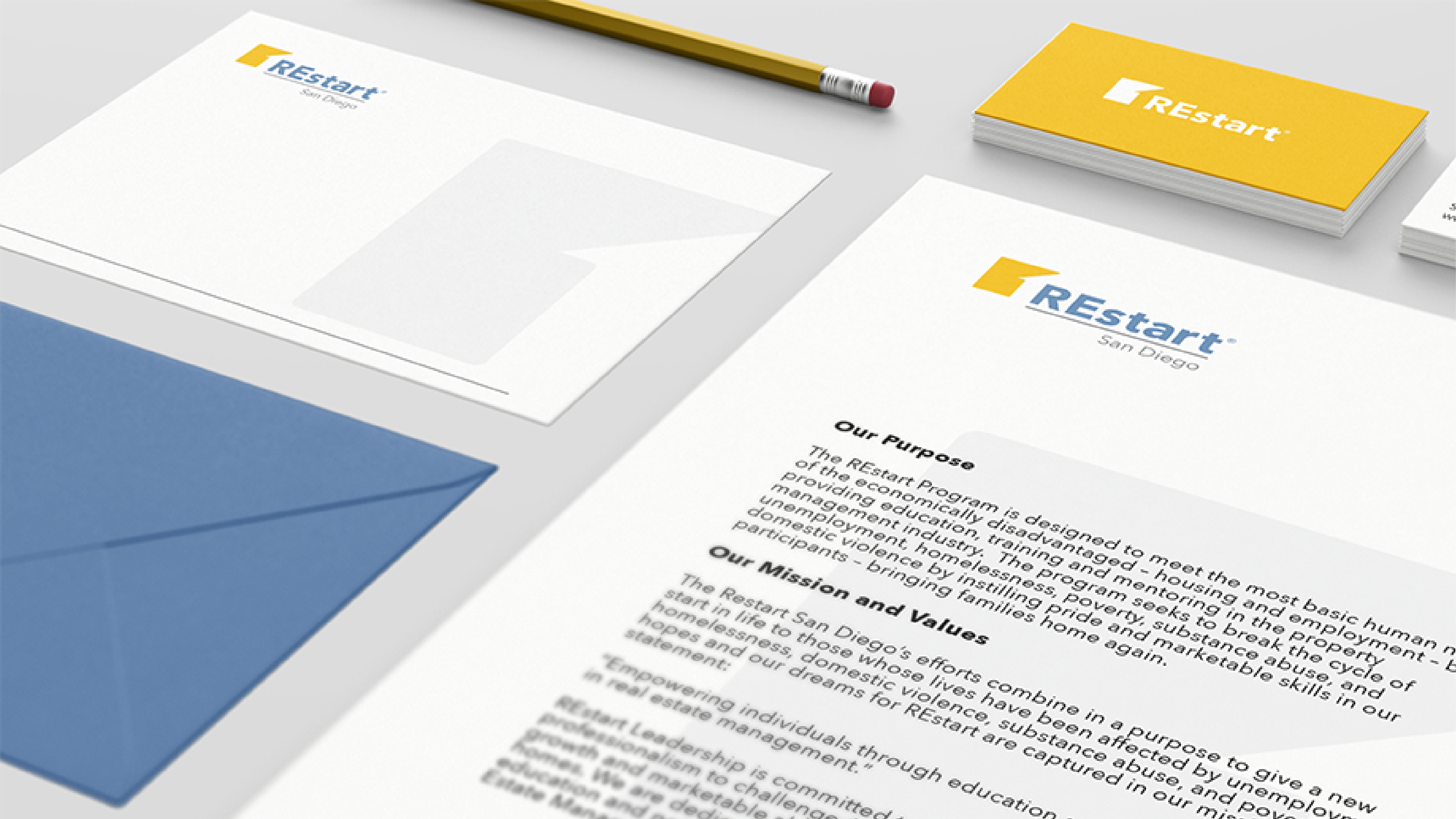 Restart stationery mockup